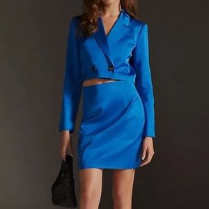 Mare Mare x Anthropologie blazer top and mini skirt set